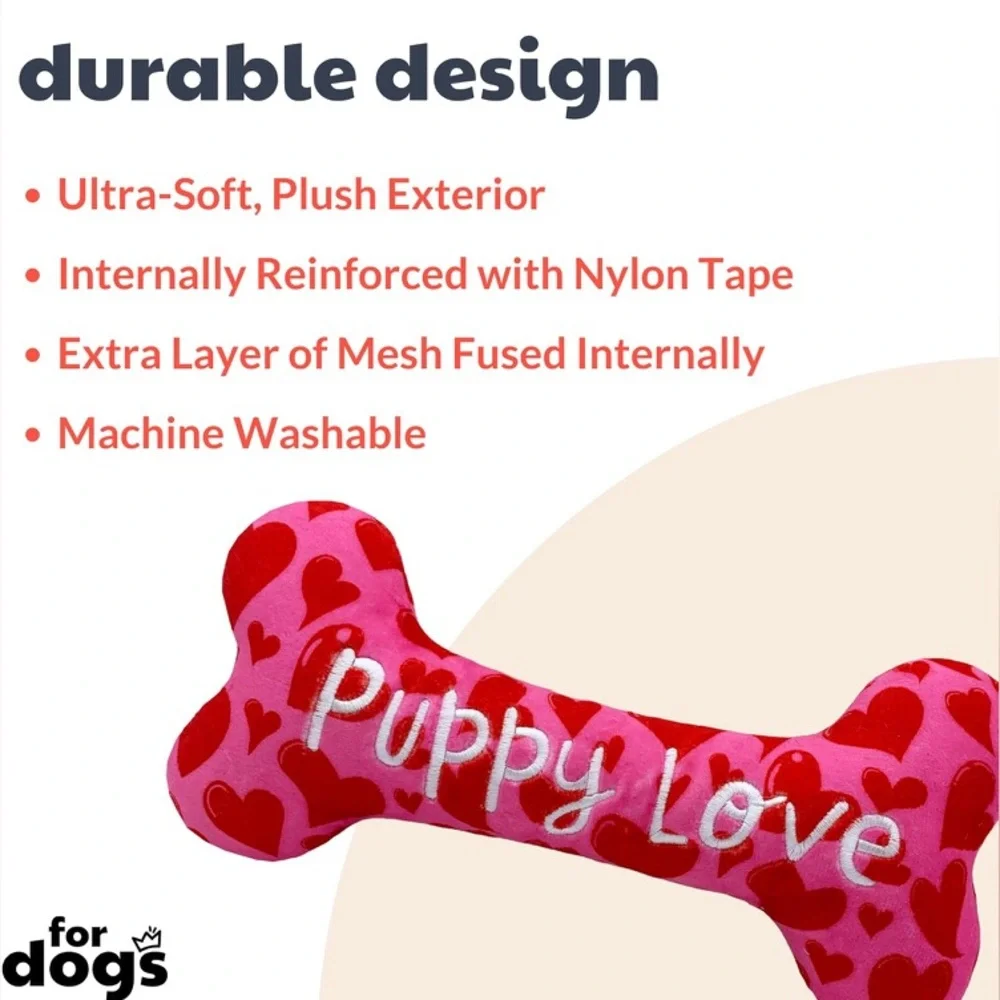 Puppy Love Pink and Red Dog Toy